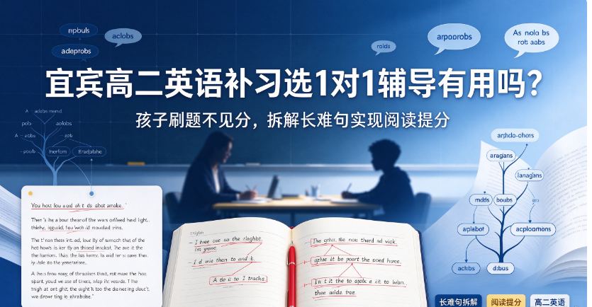 2026年10月宜宾高二英语补习选1对1辅导有用吗？孩子刷题不见分，拆解长难句实现阅读提分