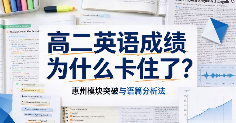 高二英语成绩为什么卡住了？惠州2026年10月模块突破与语篇分析法